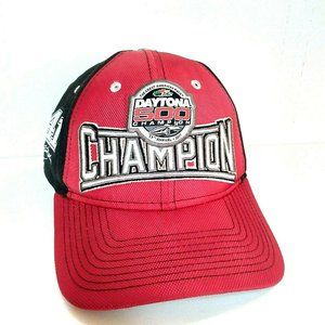Daytona 500 Champion 2017 Red/Blk Racing Adjustable Back Strap Baseball Cap Hat